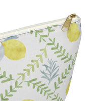 Lemon Tile Accessory Pouch w T-bottom in Green